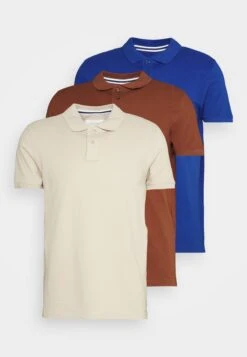Pier One 3 Pack - Poloshirt - Dark Blue/Brown/Beige -Pier One Winkel 038a83fac8454865a35c3aa6f3f46e80