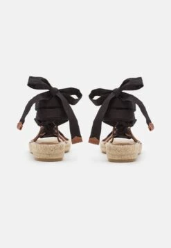 Pier One Leather - Sandalen Met Plateauzool - Black -Pier One Winkel 1b490056c90f46afbbd22bb39480b996