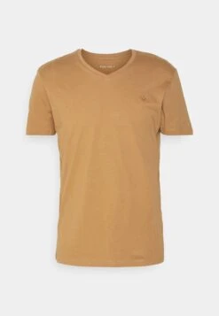Pier One V Neck Bird Tonal 3 Pack - T-Shirt Basic - Light Brown/White/Dark Blue -Pier One Winkel 239be3f8d5344e18a078136b88ad5384