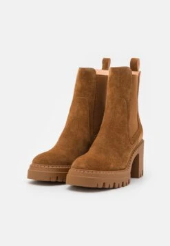 Pier One Leather - Enkellaarsjes Met Hoge Hak - Cognac -Pier One Winkel 2be65df1ec21468c939e38989695e7b8