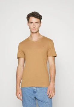 Pier One V Neck Bird Tonal 3 Pack - T-Shirt Basic - Light Brown/White/Dark Blue -Pier One Winkel 6cb58bfc668145ef8b56c752a3c3901c
