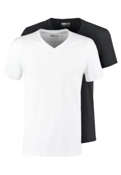 Pier One 2 Pack - T-Shirt Basic - White/Black -Pier One Winkel 7f713aa7d0cf4680ab0acb77eb634838