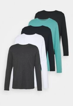 Pier One 5 Pack - Longsleeve - Dark Blue/Turquoise/White -Pier One Winkel 852b1adeb3684c1fb9aafb1a1a50eb45
