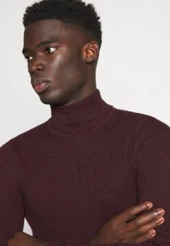Pier One Muscle Fit Turtle - Trui - Mottled Bordeaux -Pier One Winkel 87bc9746f3cd48c78886c3726b9971e1