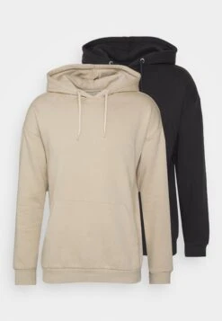 Pier One 2 Pack - Hoodie - Black/ Beige -Pier One Winkel a84a4ef05979475782ac39c6c8ef241b