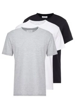Pier One 3 Pack - T-Shirt Basic - White/Black/Light Grey -Pier One Winkel f785e71fb58e4e639608a247ef343f6c